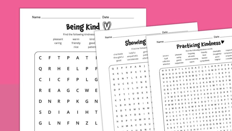 Kindness Word Search Feature