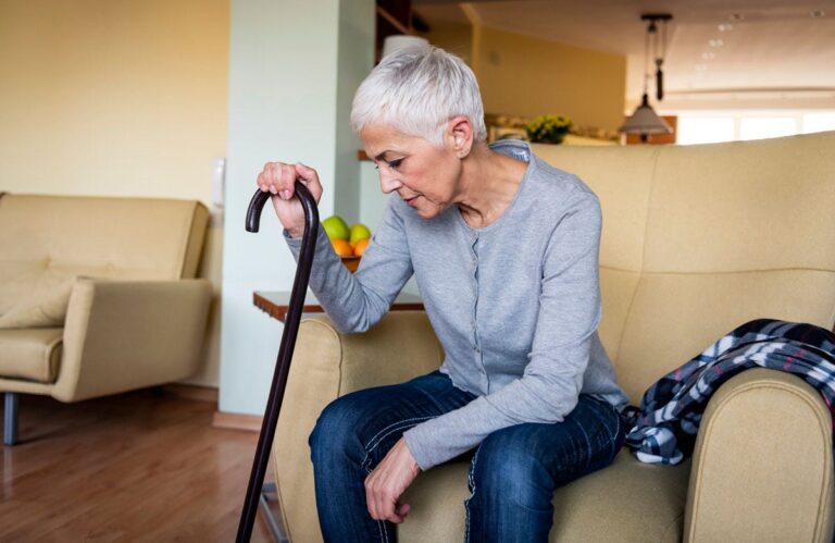 senior woman sitting