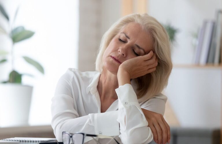 woman tired during day