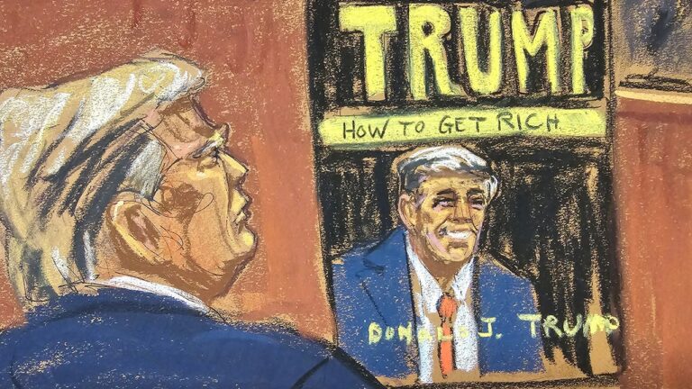 Donald Trump NYC Trial Stormy Daniels Court Sketch May 7 06