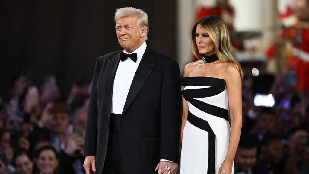 newly sworn in president donald trump attends inaugural balls 2