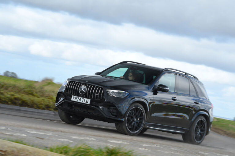 merc gle 53 amg turbo hybrid 2025 review front corner blur 8215